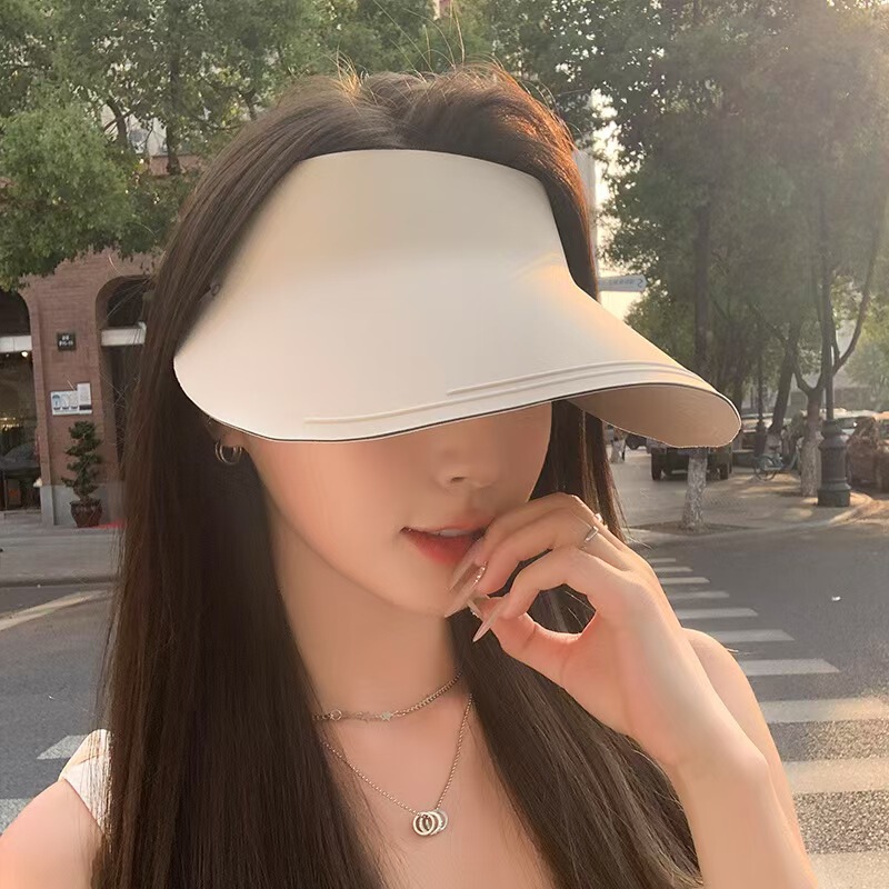 アップグレードされたつば広の顔を覆うシームレスなオールインワン日焼け止め帽子、夏の女性用ロールアップトップハット、アイスシルクサンシェードハット|undefined