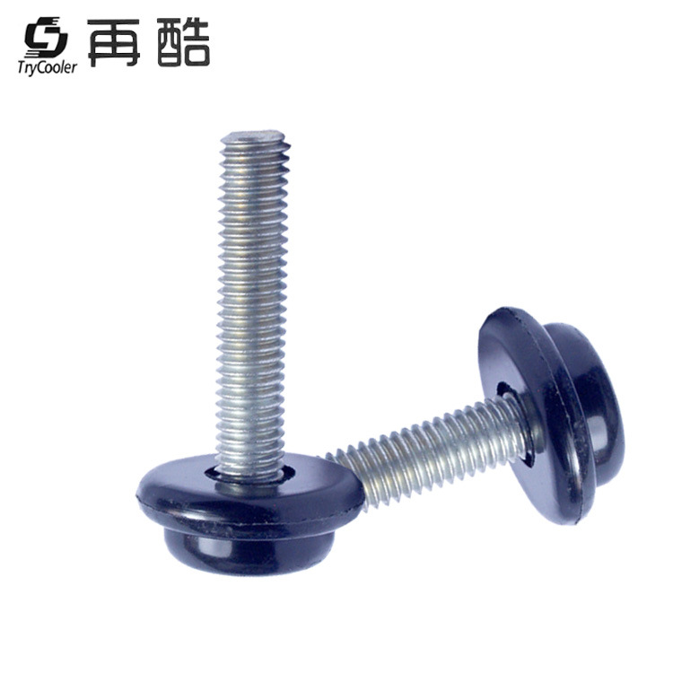 圆头手柄家具调节螺丝 胶头螺丝  包胶手扭螺丝 手拧胶头螺丝现货