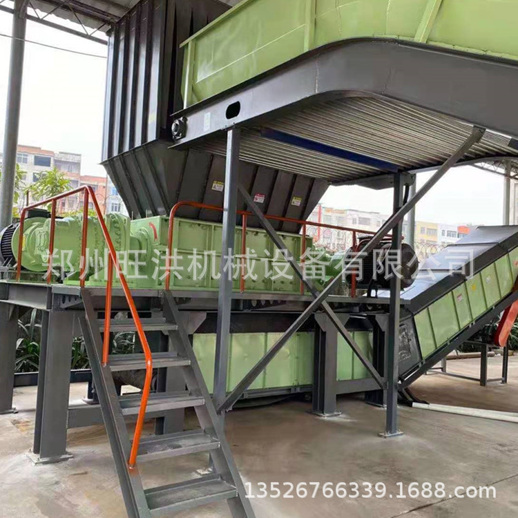 1800型固废废旧家具家电破碎机电脑硬盘废旧电视机冰箱油桶撕碎机