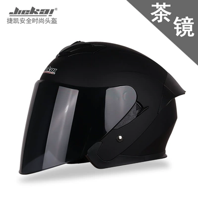 Motosiklet kaskı (dəbilqə) – half-covered helmet (foreign trade - note-brown-lenses-are-included-m