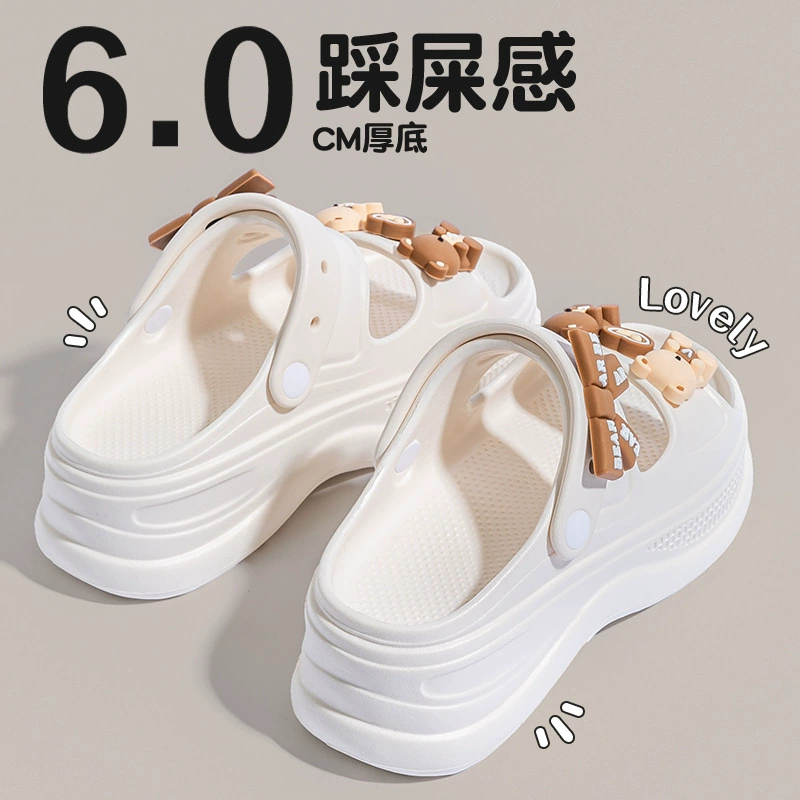 Женские сандалии на толстой подошве, лето 2025, новая пляжная обувь, нескользящие, двойного ношения