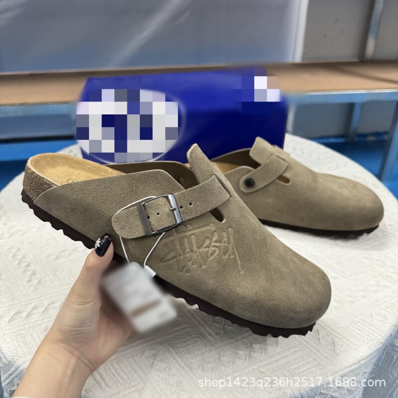 Thick-Soled Birkenstock Bk Outdoor Slippers, Genuine Leather, Sistu Collaboration Model, Export Version, Wide and Narrow Styles, Autumn and Winter Birkenstock