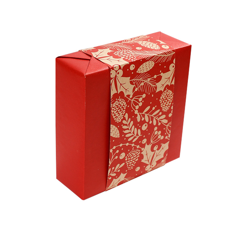 Transfronterizo Amazon gran tamaño de Navidad retro papel de papel kraft papel de embalaje de regalo de pino rojo