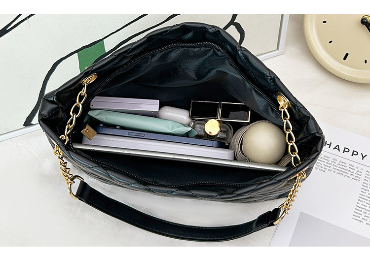 150g Weight Polyester Lining Material Sewing Thread Fashion Element Women's Medium Pu Leather Color Block Solid Color Classic Style Streetwear Sewing Thread Square Zipper Tote Bag