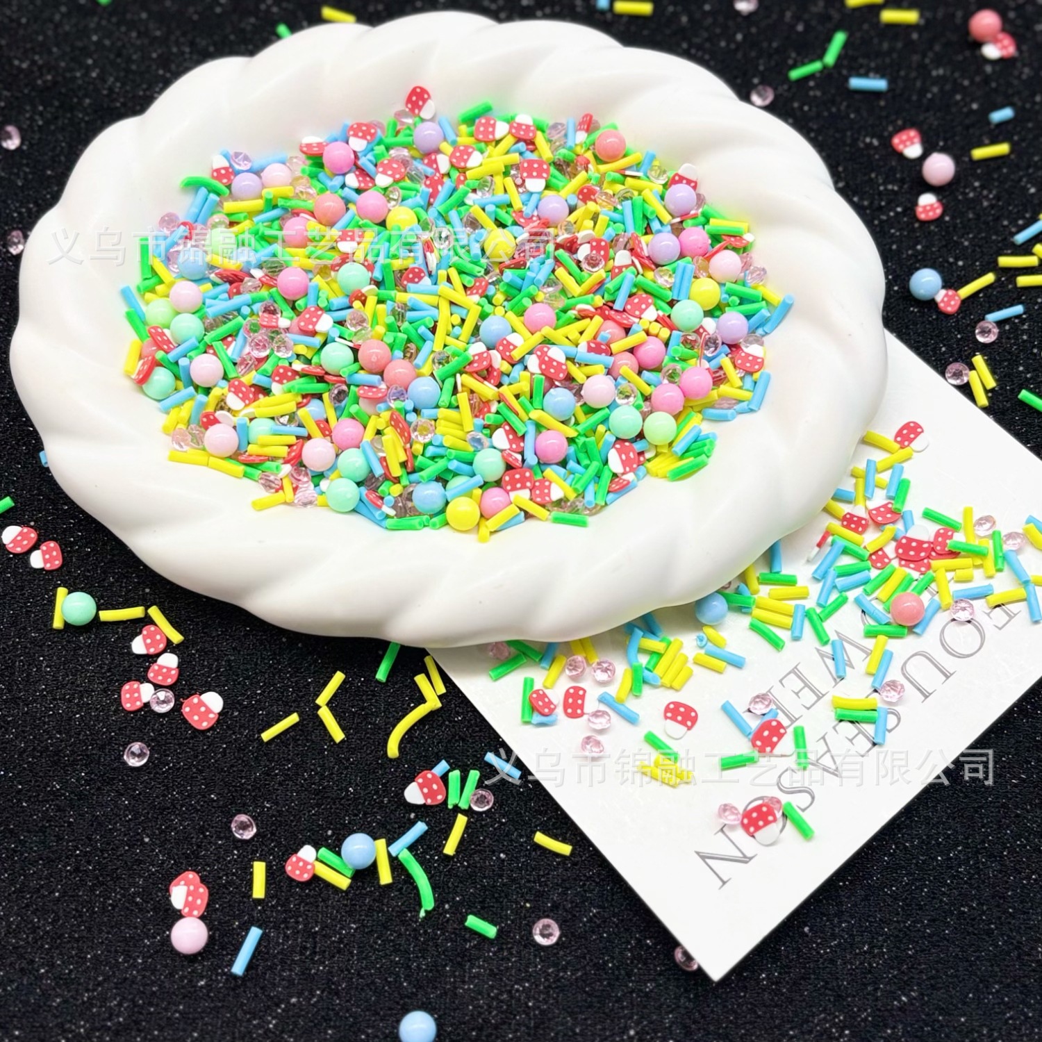 Mushroom diamond mixed soft clay chips