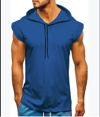 227g Weight Sleeveless Sleeve Length Linen, Cotton Fabric Type Long Top Length Vest Tops Type Sports Occasion Hooded Neckline Slim Fit Type Solid Color Pattern Summer Season Men's Gender Casual, Simple Style Style Wholesale Men's Linen Cotton Casual Simple Style Solid Color Sleeveless Men's Hoodies 2