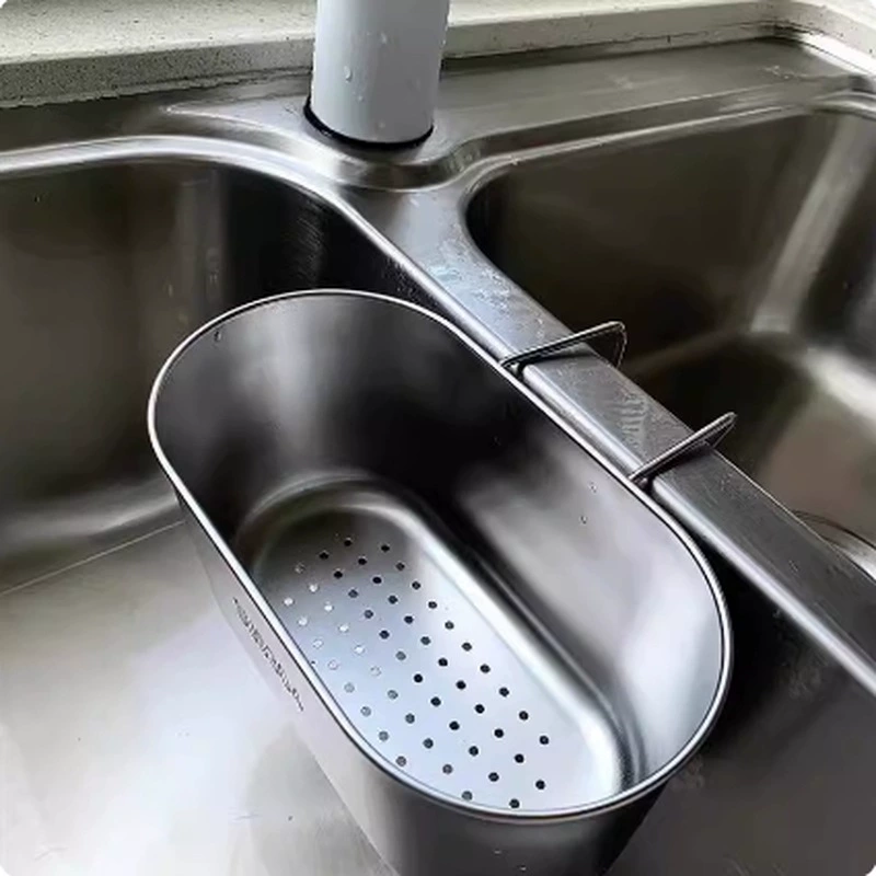 Корзина для слива из нержавеющей стали, сливное устройство для раковины, раковина для мытья овощей, органайзер для остатков еды, кухонное хранилище.