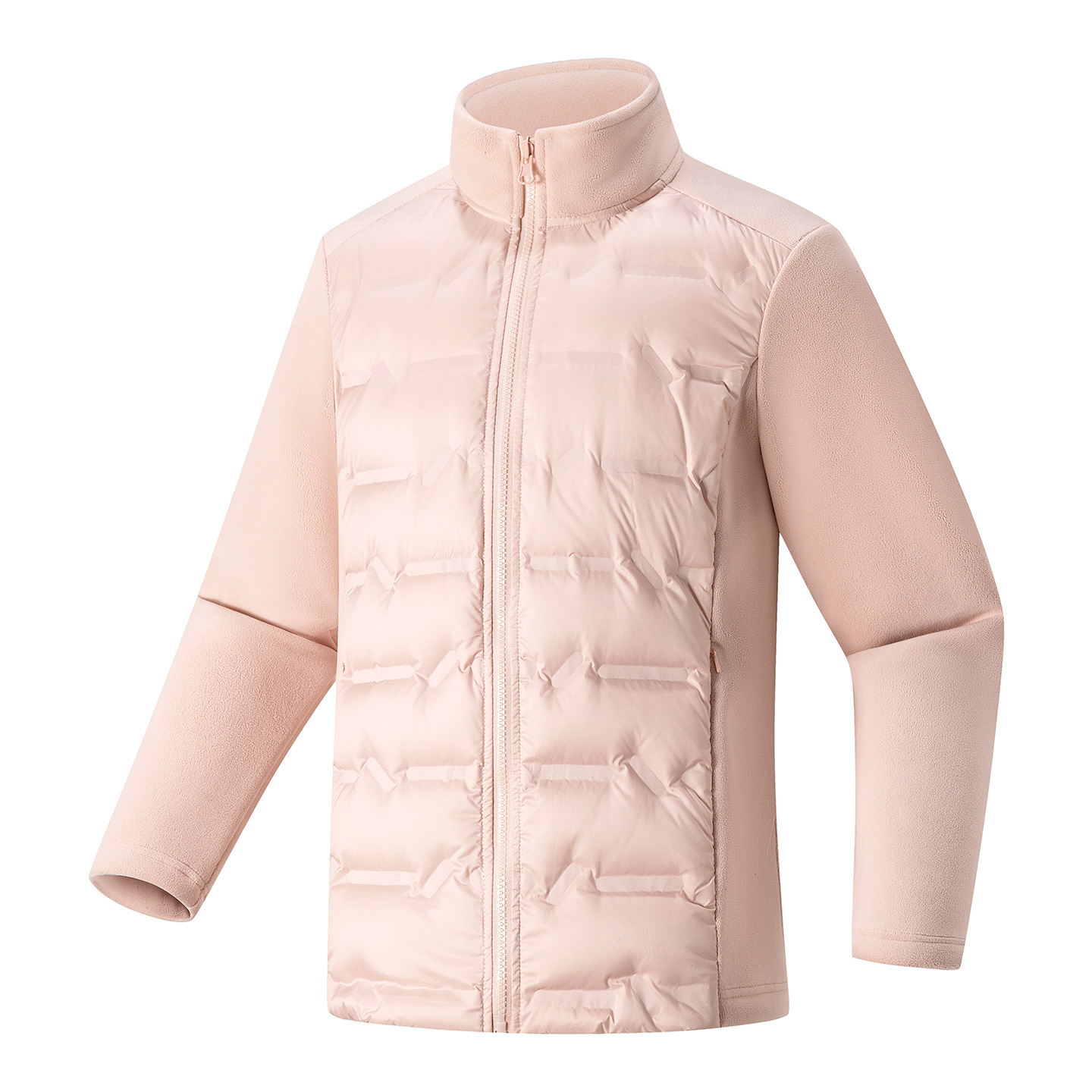 Transfronterizo otoño y invierno blancos de pluma de pluma masculina de invierno de cuello vertical de pelusa de seda de cremallera caliente chaqueta de costilla