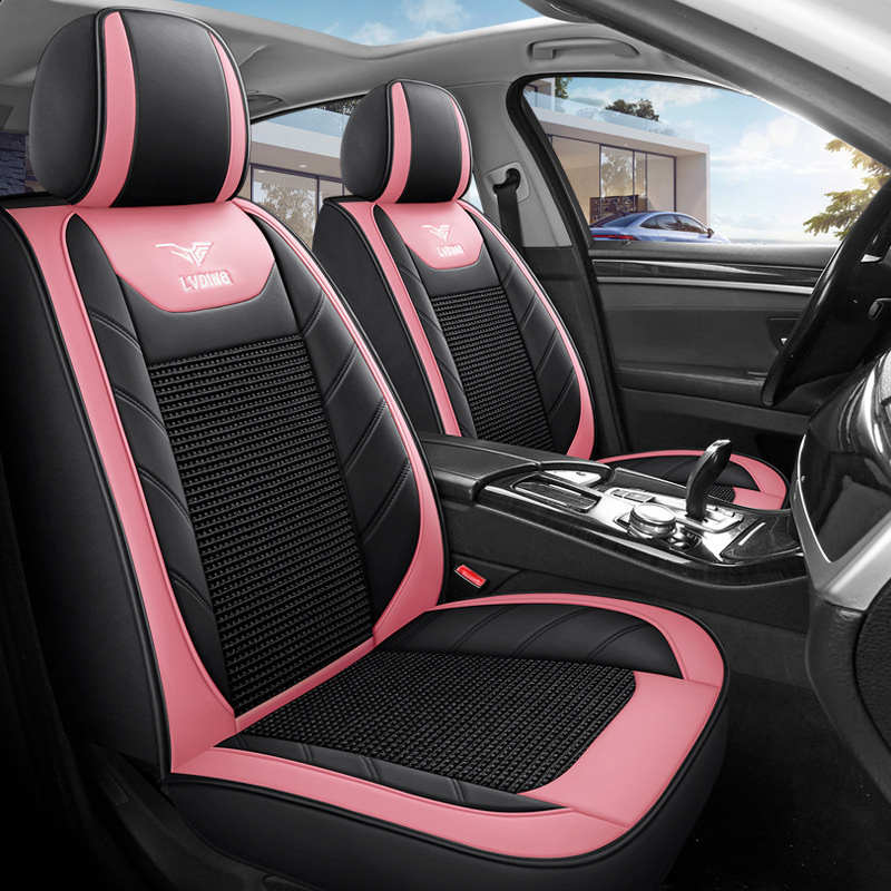 外国貿易クロスボーダーナパレザーアイスシルクオールインクルーシブカーシートクッションシートカバーユニバーサル夏工場直接供給卸売ワンピース|undefined