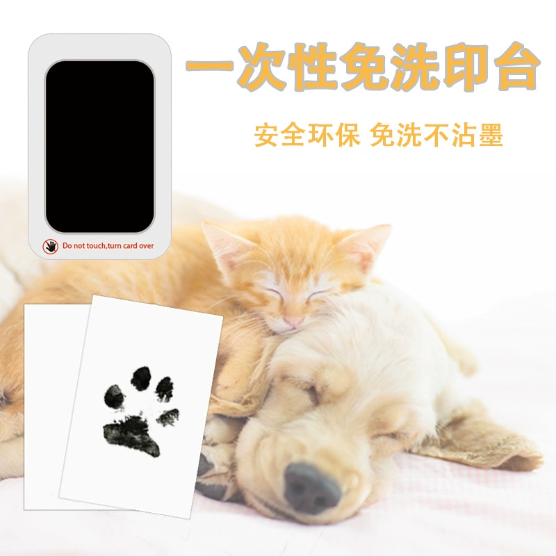 Детская памятная фоторамка с отпечатком лапы домашнего животного, отпечаток руки и ноги кошки, памятная подушечка для чернил, не требующая мытья, подушечка для печати, почтовая открытка