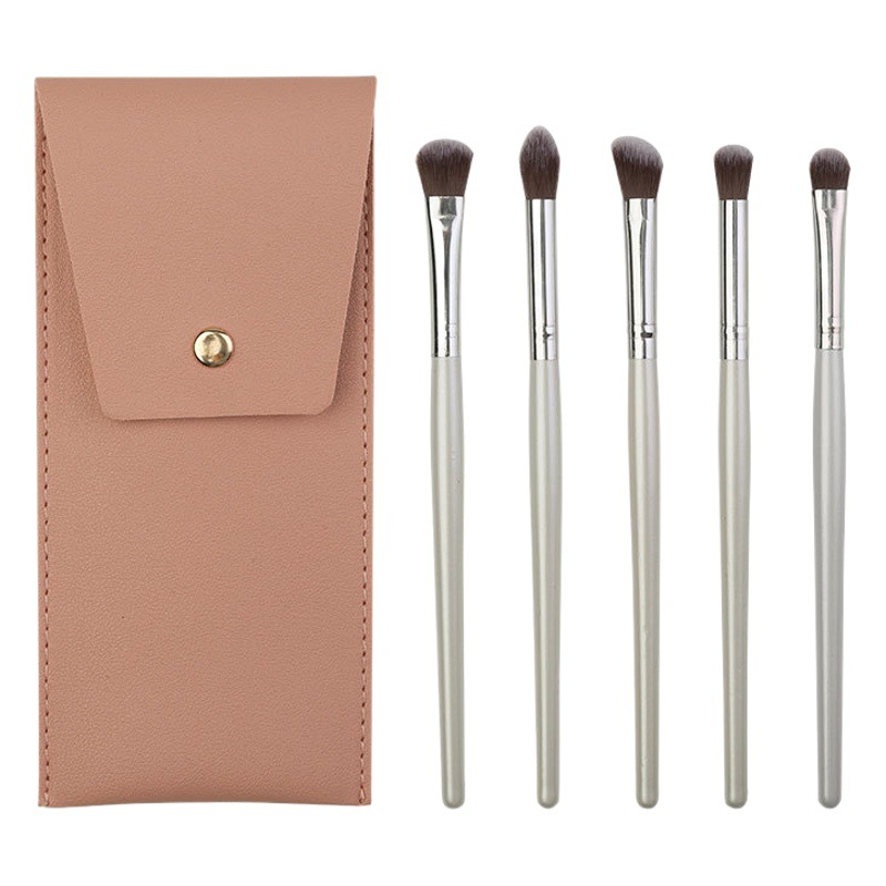 Venta al por mayor de fábrica 5 juegos de pinceles de maquillaje de ojos Sombra de ojos, sombra de nariz, manchas, corrector, herramientas de belleza, pinceles de maquillaje de cabello suave