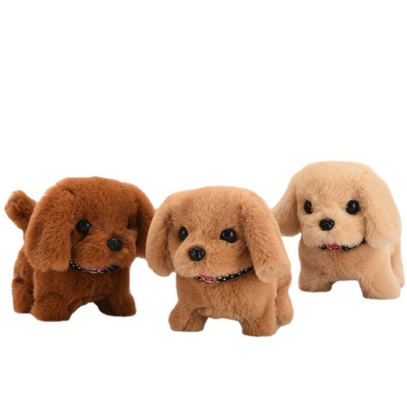Simulación de perros eléctricos de peluche, perros eléctricos caminarán, llorarán, asentiendo con la cabeza y sacudiendo la cola, juguetes para niños, perros al por mayor image 6