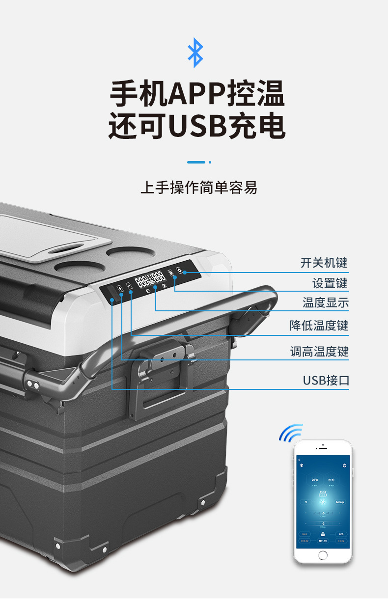 Ice Tiger Compressor Car Refrigerator for Car and Home Use, Freezing and Refrigeration, 12V24V Portable Tww35 for Home Use