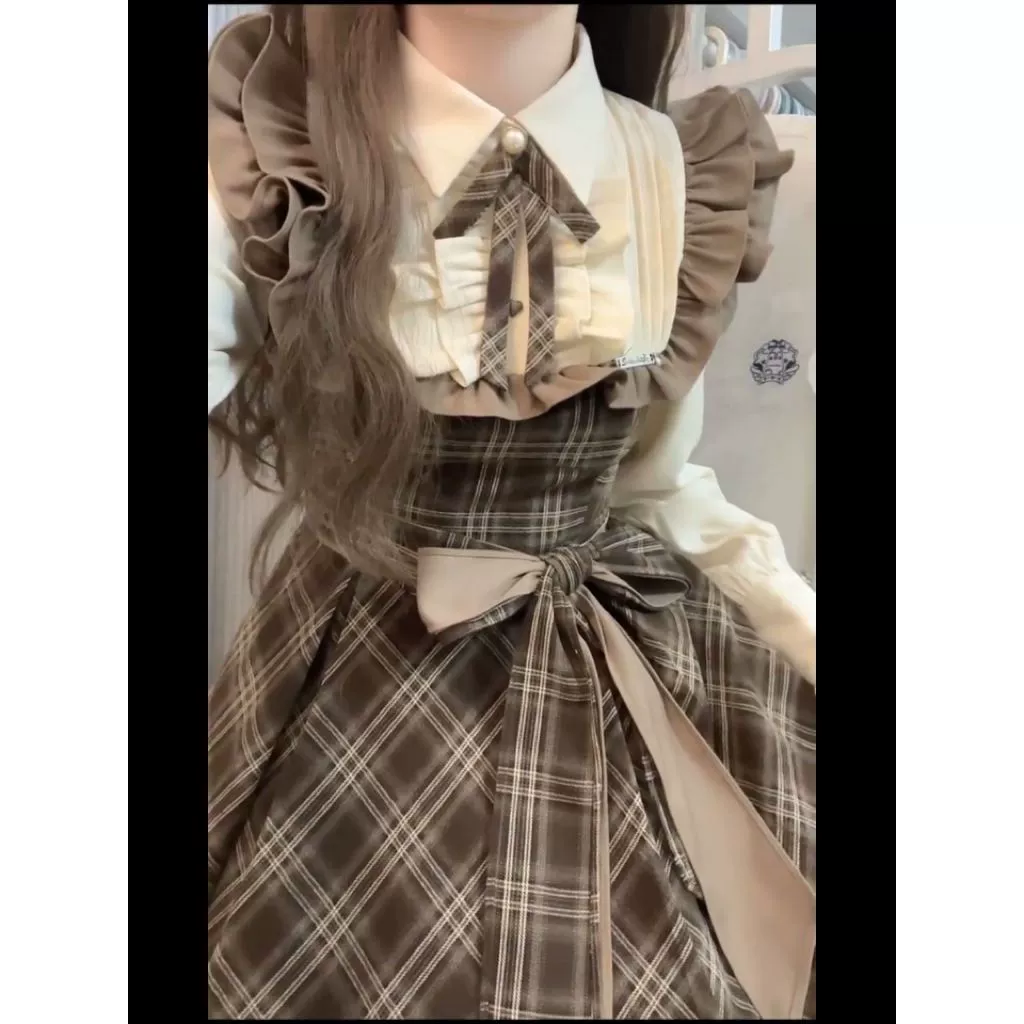 Новое весенне-осеннее платье принцессы Майяр Лолиты, корейское милое и универсальное платье из двух частей в студенческом стиле, тяжелая промышленность