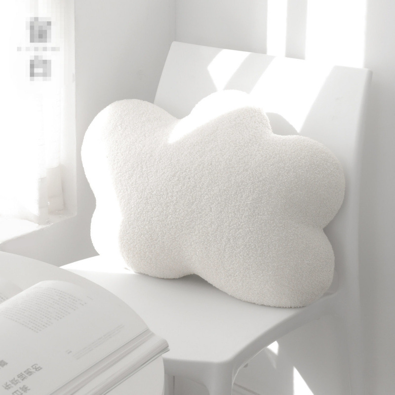 Nordic Style White Cloud Pillow Cute Cloud Bedside Cushion Pillow Bay Window Bedroom Decoration
