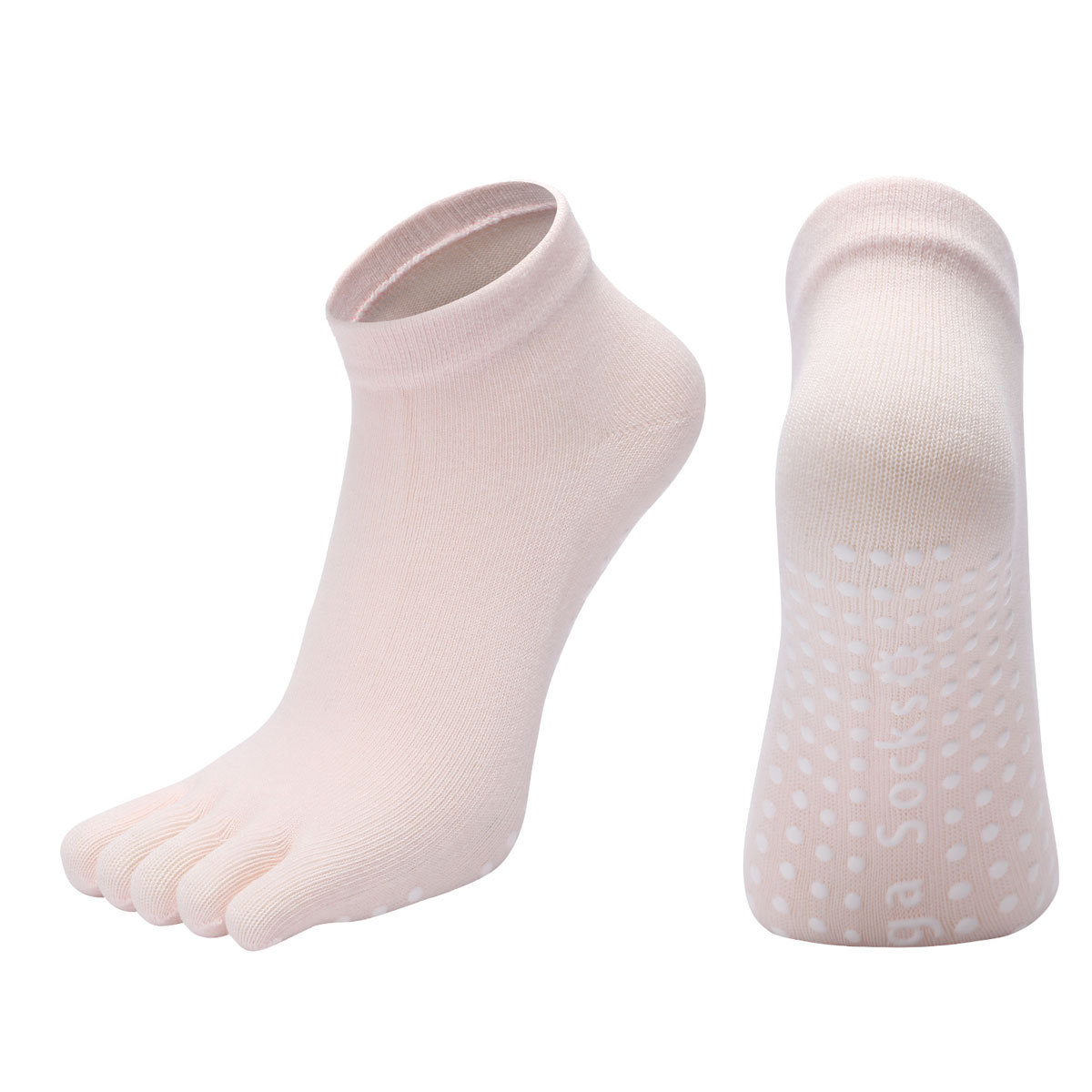 [Artículo Popular] Calcetines de Yoga de Cinco Dedos para Mujer con Agarre Antideslizante para Danza, Aeróbicos, Deportes, Fitness, Pilates Profesional y Meditación
