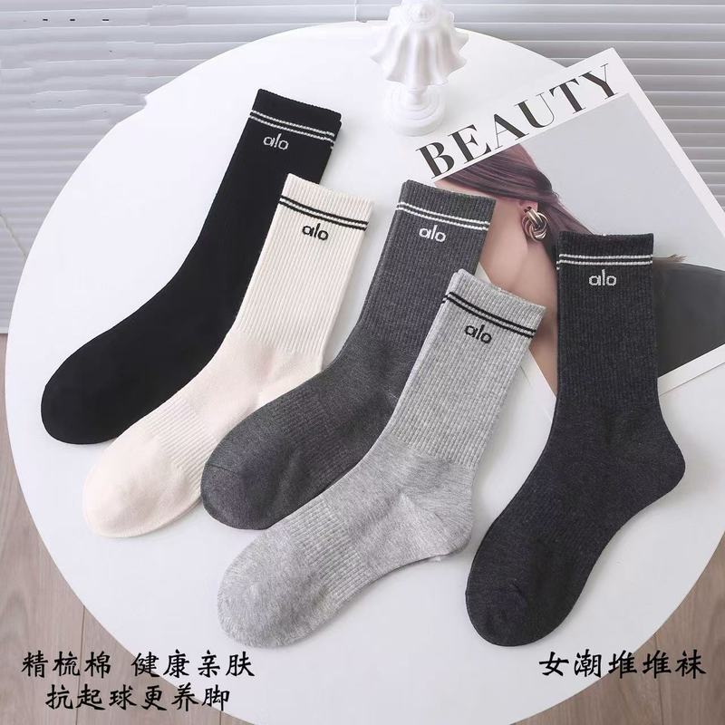 秋冬运动女士高筒堆堆棉袜木耳边卡通高级条纹潮款ins风小腿袜女|undefined