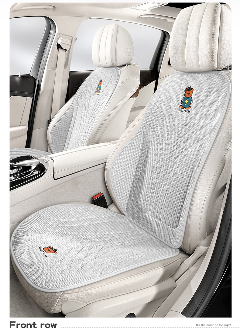 Car Seat Cushion, Suitable for All Seasons, Light Luxury and High-End Feel, Single Driver's Seat Cushion Cover, Cartoon Design