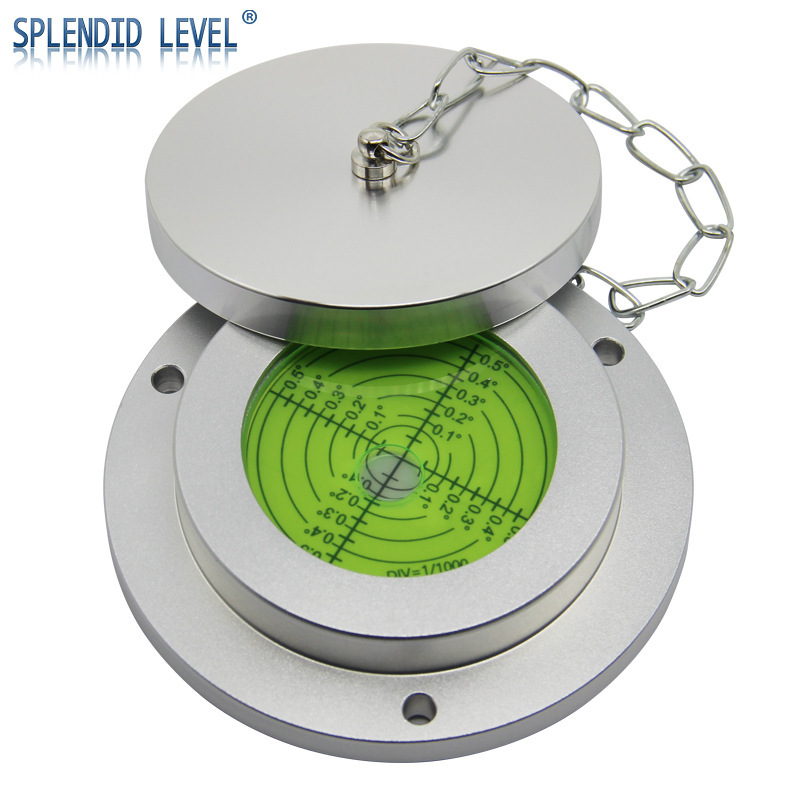 吊车水平仪10075高精度水平泡3分工程机械铝合金法兰万向水平气泡