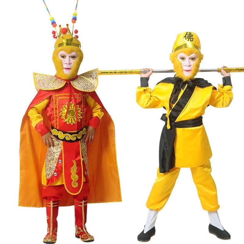 서유기 미猴王(美猴王) 대성왕(大圣王) 무대 의상, 손오공(悟空) 작은 원숭이 코스프레 의상, 공연 의상 도매
