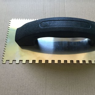 Customized Square-Tooth Plastic Handle Trowel Professional Construction and Decoration Economical Plastering Board Direct Sale for Masonry and Tiling