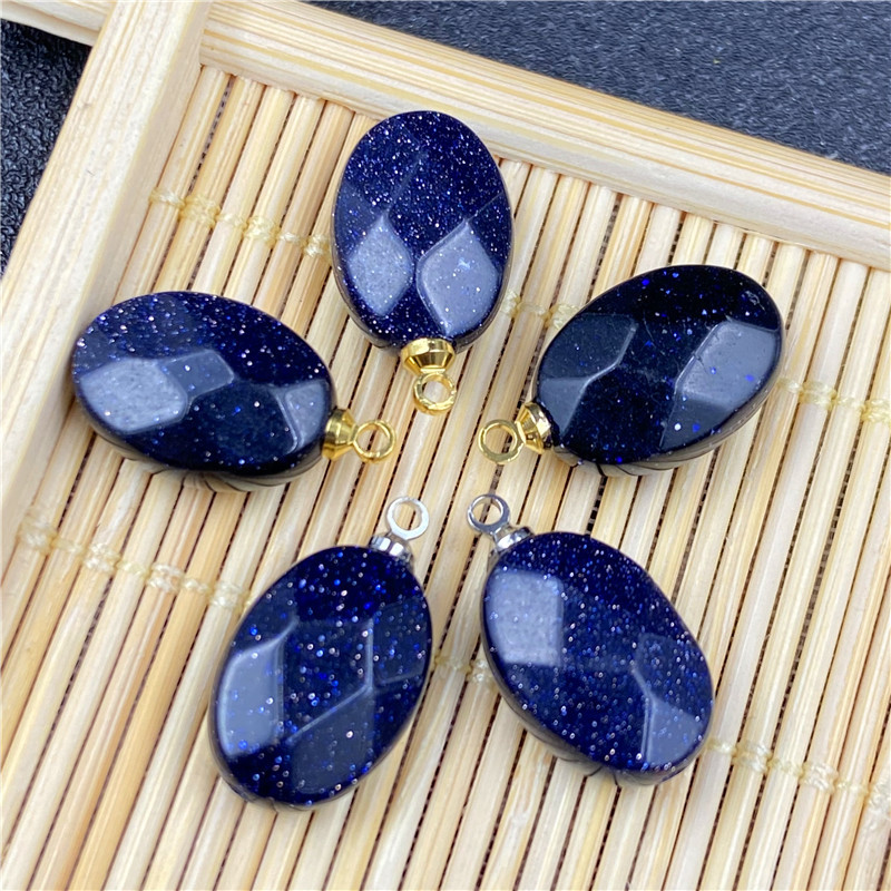 Retro Agate Oval Faceted Pendant Diy Material display picture 4
