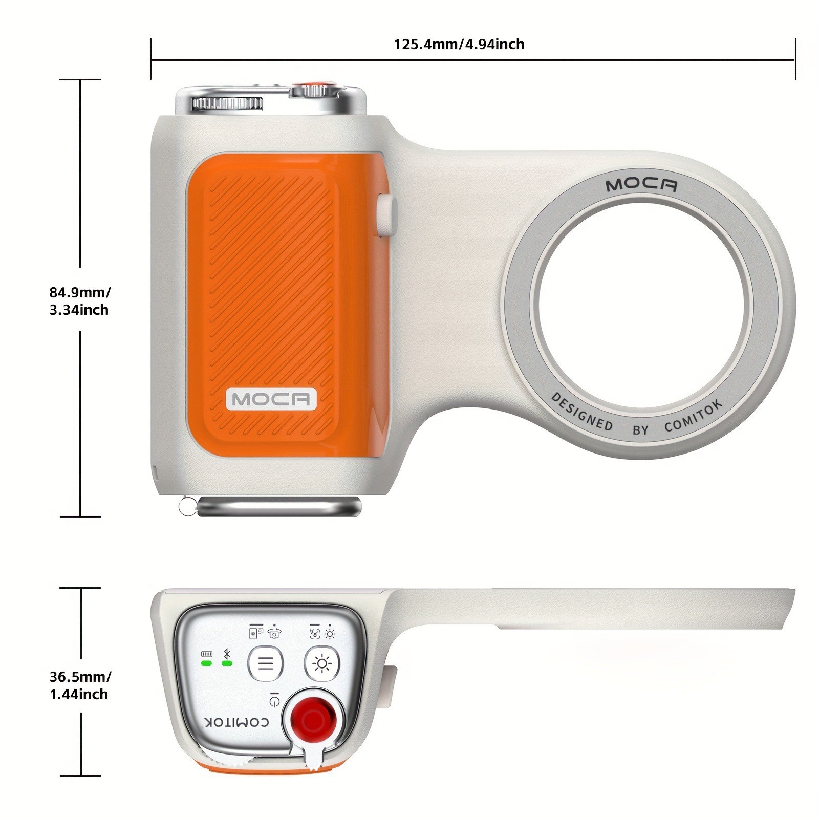 Mango Estabilizador Magnético para Celular de PVC con Control Remoto Bluetooth para Fotografía