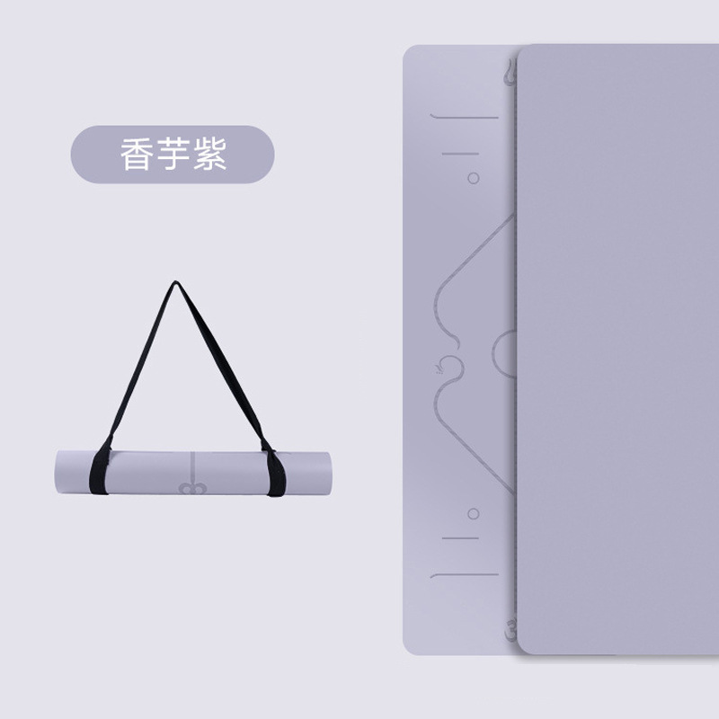 Alfombrilla de yoga de caucho natural PU, para Pilates y fitness, antideslizante, insonorizada, absorbe el sudor, uso doméstico