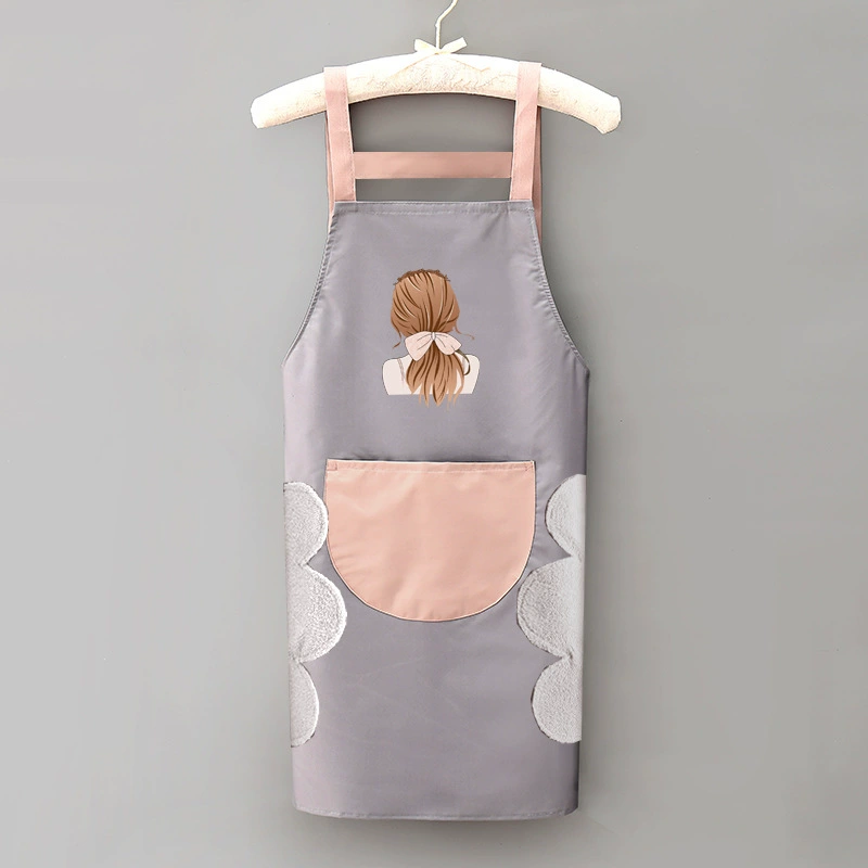 Cute fashionable waterproof apron for work for food, Korean style
