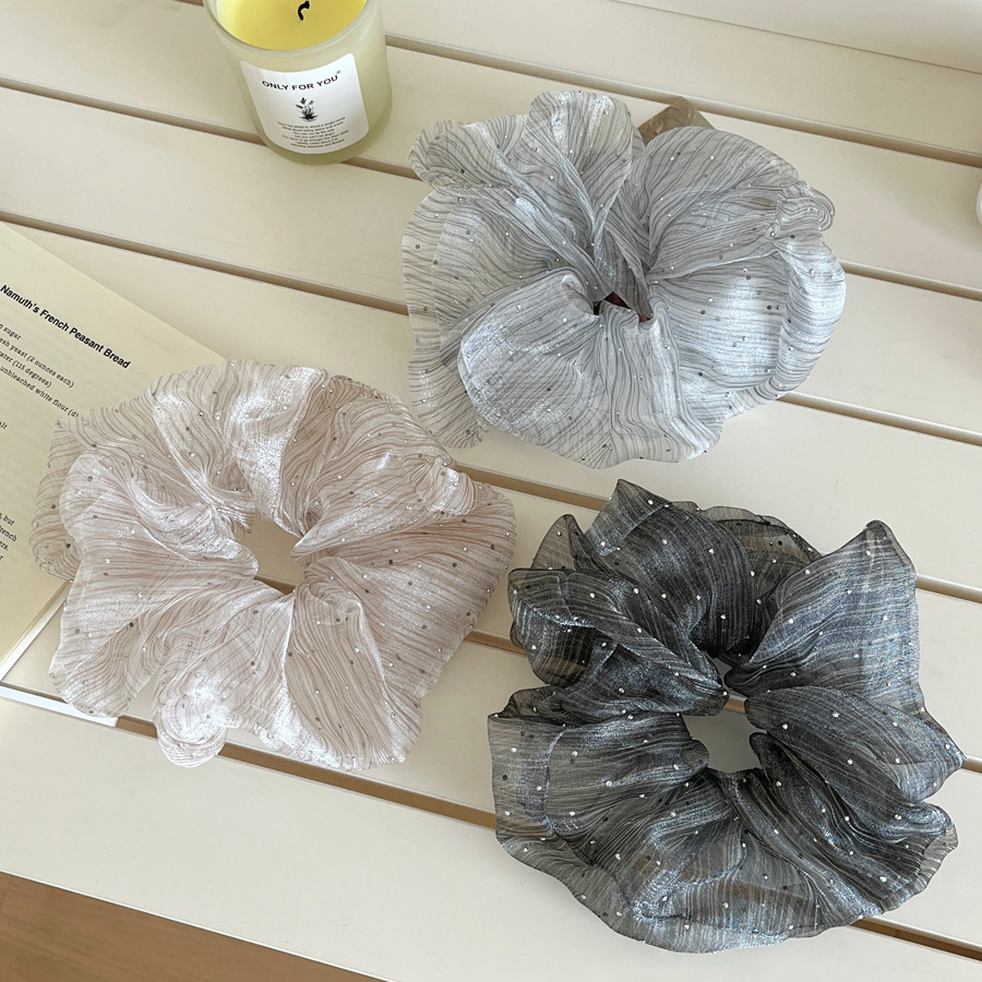 프렌치 스타일 클라우드 버블 안개꽃 머리끈, 핫 다이아몬드, 고급스러운 여성용 포니테일 고무줄, 우아한 머리띠