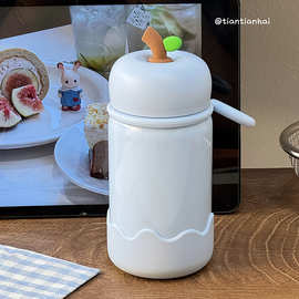 可爱保温杯学生小众便携随手杯女生外出简约水杯高颜值卡通防摔
