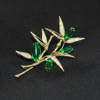 New products high-grade Light extravagance A small minority green Bamboo Brooch atmosphere men and women Same item Botany Emptied Pin wholesale