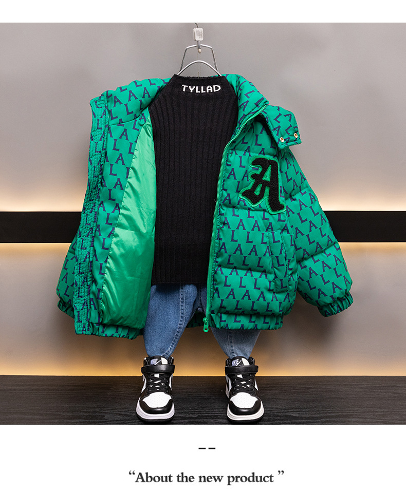Boys' Winter Thickened 2023 New Baby with Clip and Foreign Style Children's Down Cotton Coat_voghion.com