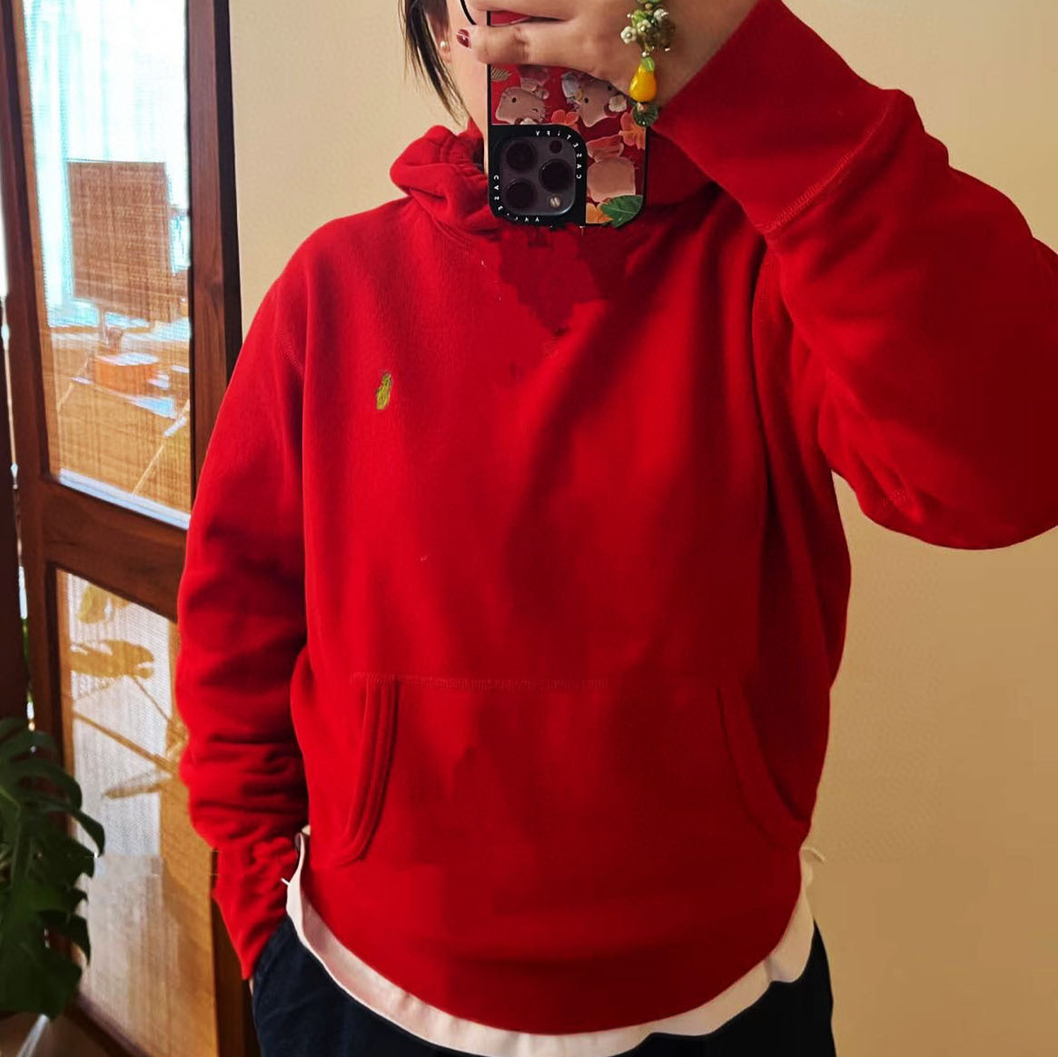 【RL拉夫贺岁新年款】跨境新款小马刺绣连帽加绒卫衣潮流情侣卫衣