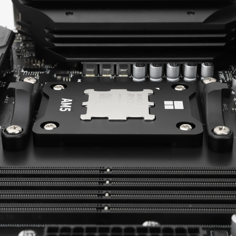 Защитная крепежная рамка Limin AMD-AM5 SECURE FRAME V2 BLACK, фиксированная рама, пряжка для CPU, все алюминиевые сплавы