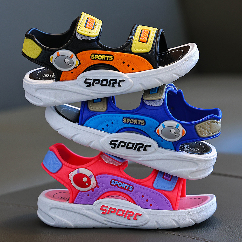 Sandalias para niños 2024 nuevos zapatos de verano para niños pequeños y medianos, zapatos de playa para niños pequeños, zapatos de moda