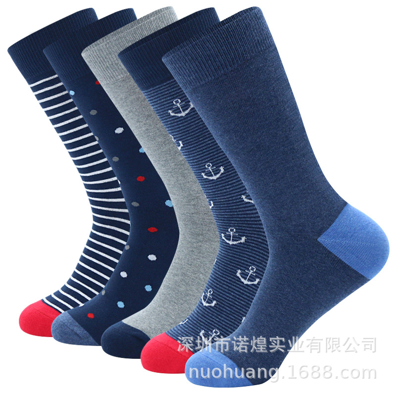 Amazon exports to Europe and the United States foreign trade large size plus fat long tube cotton socks deodorant high tube high waist men's US8.5-13.5 size