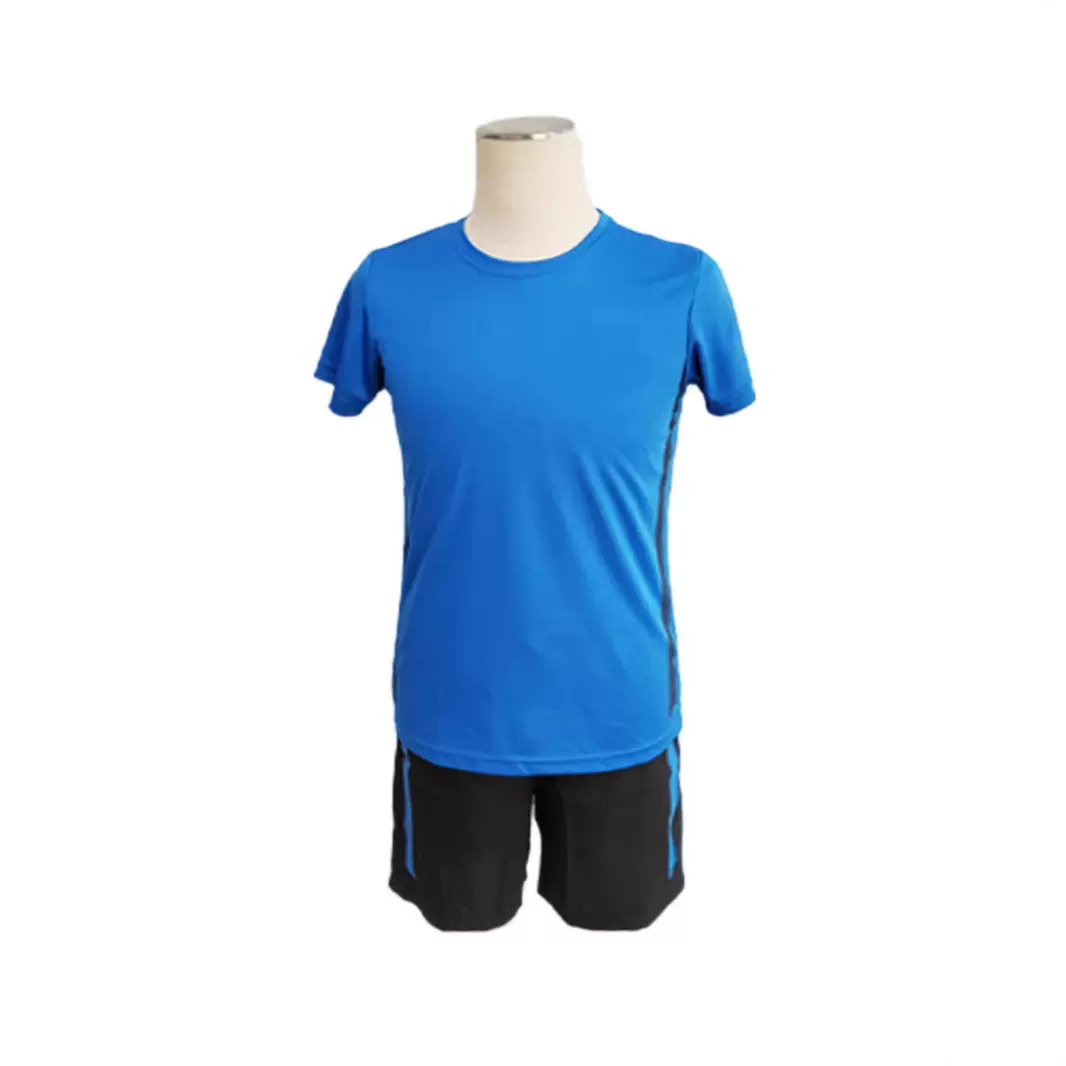 定制吸湿排汗T恤运动套装 综训服印字班服文化广告衫logo