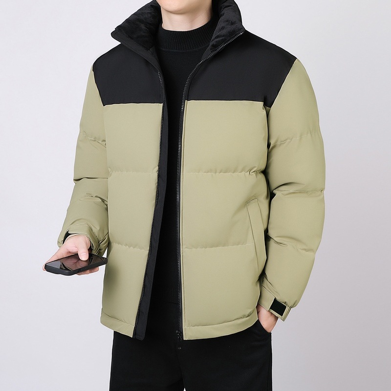 Chaqueta de algodón de invierno para hombres, chaqueta de algodón cálida para hombres, chaqueta de algodón de moda suelta encapuchada para jóvenes y medianos.