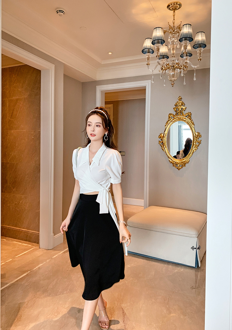 D0040 600K ÁO SƠ MI NỮ CHOTDNG THẮT NƠ BƯỚM NGẮN TAY MÙA HÈ KÍN CỔ THỜI TRANG NỮ G01 SẢN PHẨM MỚI