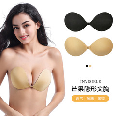 目に見えないブラパッド、分割型厚みのあるプッシュアップブラパッド、通気性のある丸型、快適なストラップレス、跡のつかない目に見えないブラパッド