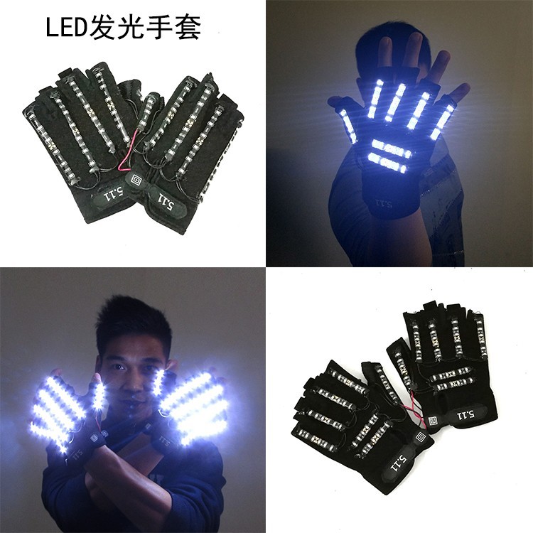 Gafas luminosas gafas LED traje etapa apoyos discoteca cantante intermitente LED gafas 12V masculino y femenino cantante