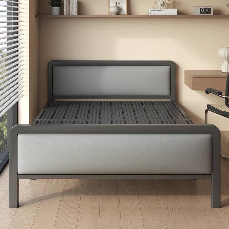 Cama plegable reforzada cama doble simple para adultos cama de almuerzo cama de acero inoxidable quilla cuadrada cama plegable