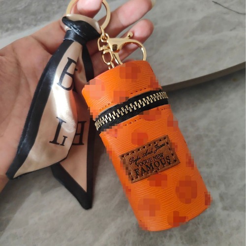 2024 Fashionable and Versatile High-Quality Portable Fashion Red Mouth Wallet Convenient Mini Scarf Elderflower Pendant