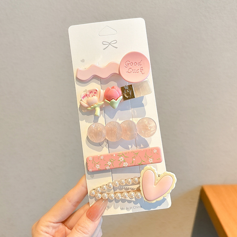 Clip de cabello de dibujos animados para bebés, cabello de bebés poco no lesiones, clip de cabello fetal, clip de tela para niñas, clip de cabello de sudor roto, adornamiento para el cabello