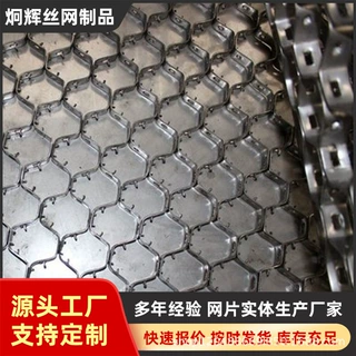 定制保温隔热用开孔涂塑铁丝网龟甲网管道大爪碳钢水泥加固龟甲网