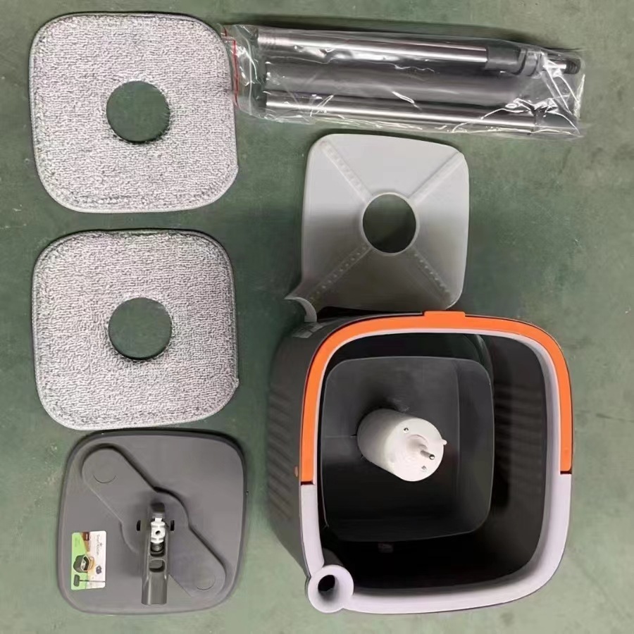 Nuevo trapeador giratorio de separación de aguas residuales, sin lavado a mano, trapeador perezoso, barra retráctil engrosada, trapeador cuadrado