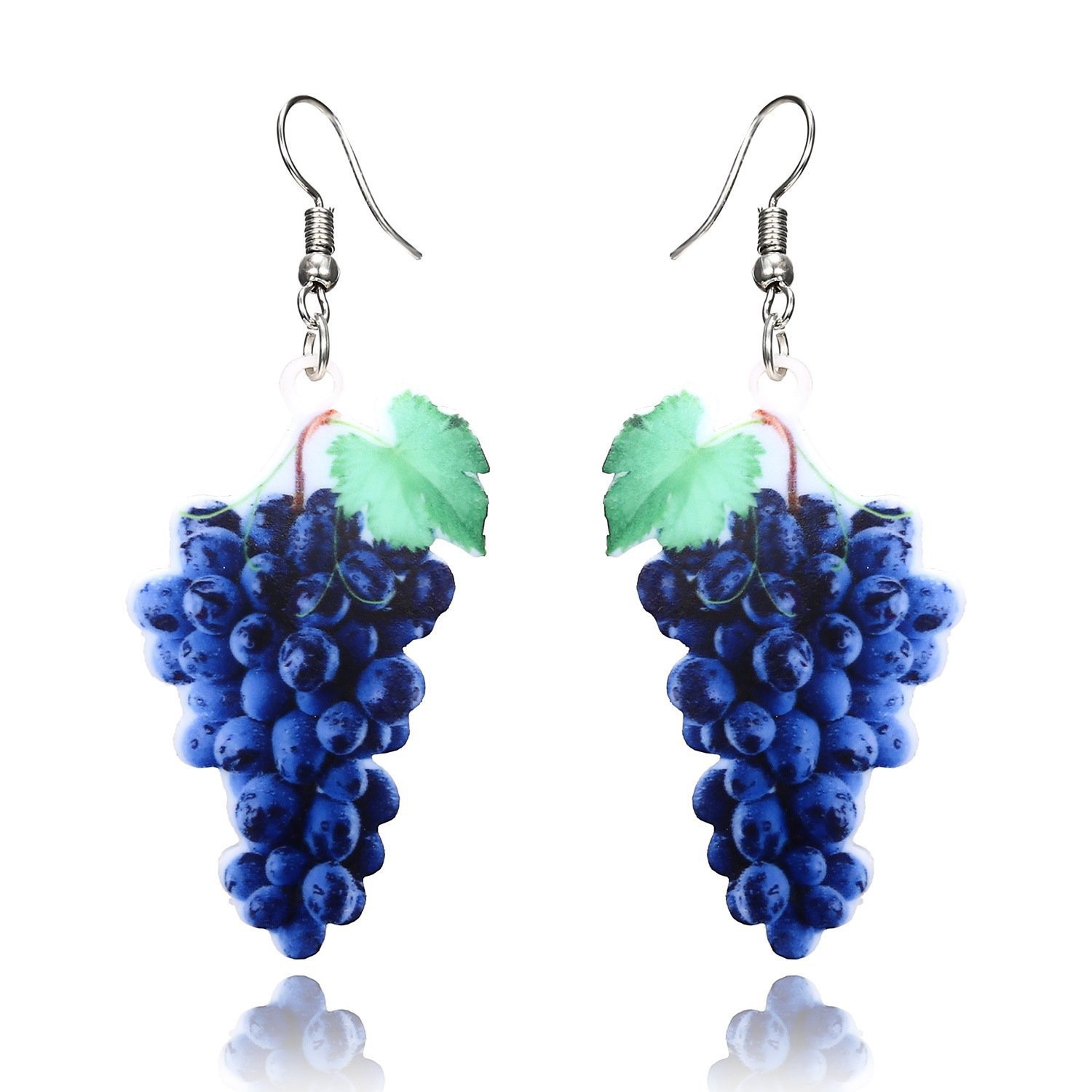 Nuevo manifiesto de moda transfronterizo creativo e interesante pendientes de fruta acrílico pendientes planos adecuados para mujeres y niñas