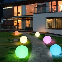 太阳能彩光圆球灯遥控户外防水氛围感景观简约庭院造型装饰草坪灯