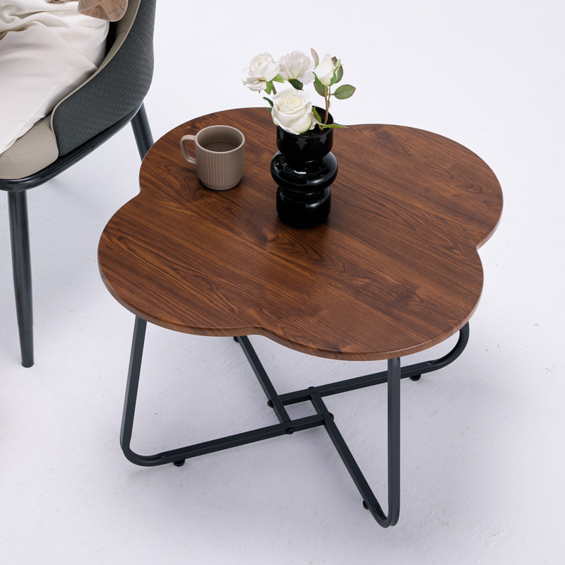 Mesa de té de sala de estar de lujo ligera, simple y moderna, mesas de té redondas de cabecera de la cama, sofá de hotel de alojamiento residencial